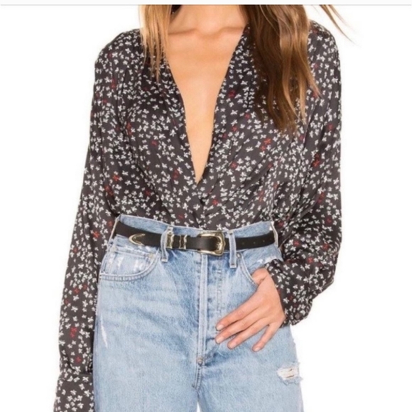 Free People Lady Like Butterfly Print Bodysuit - Picture 2 of 13